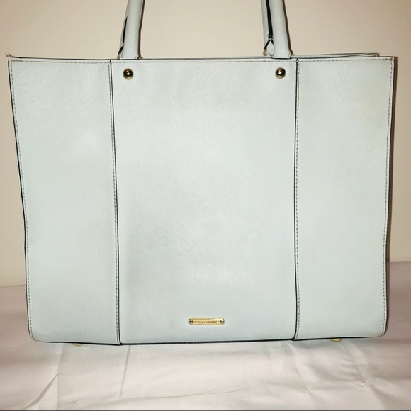 REBECCA MINKOFF Light Blue Leather Tote - Picture 2 of 8